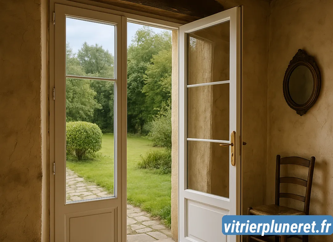 Installation de fenêtre en PVC Pluneret