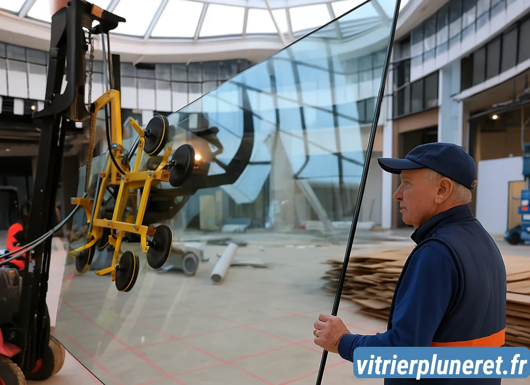 Remplacement de vitrine magasin Pluneret